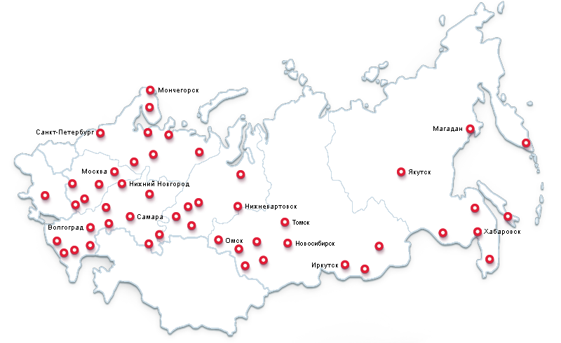 География представительств