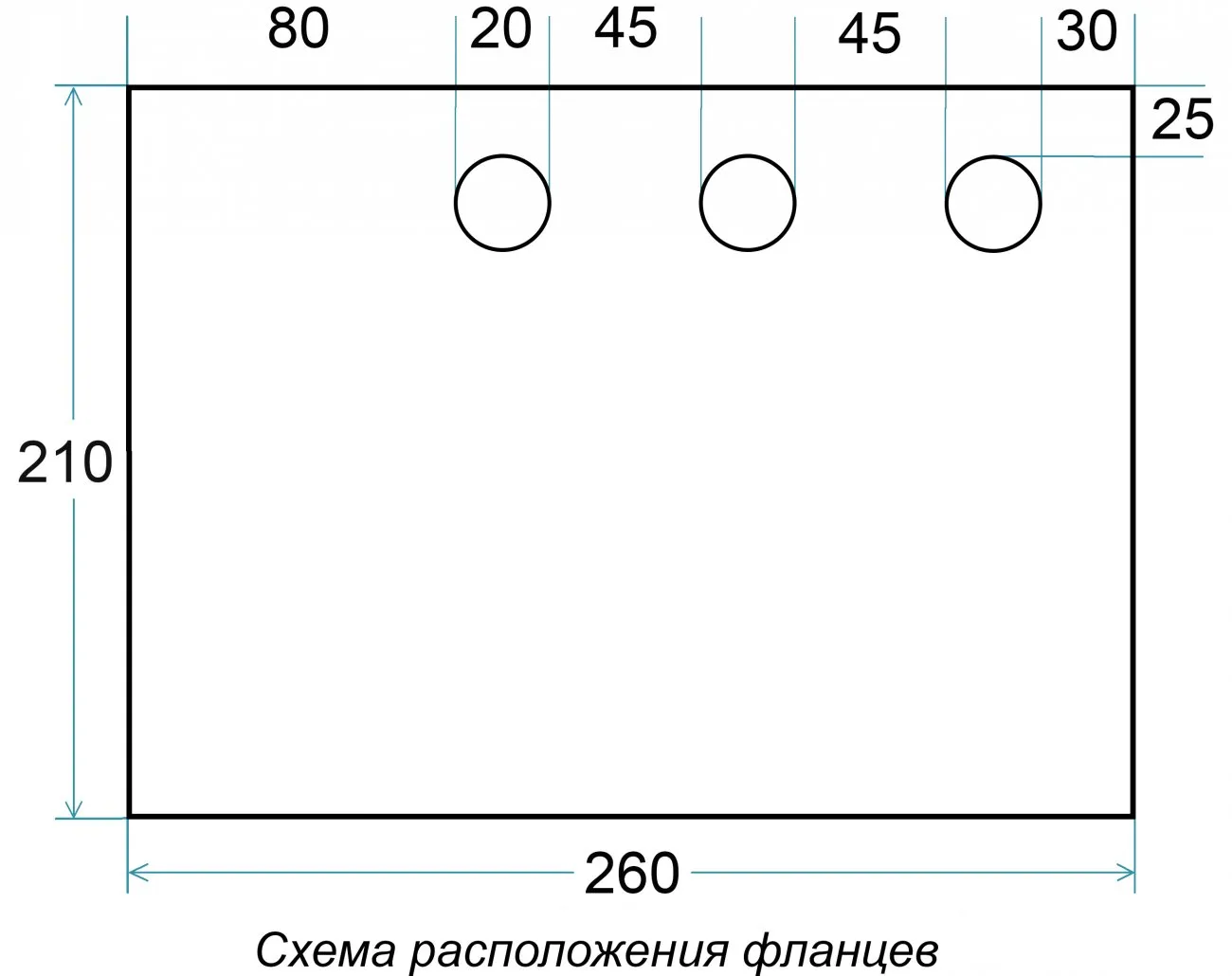 Схема дно гидроизоляционное ЛОТОС Куб 4 (260х210) с отверстиями под лунки