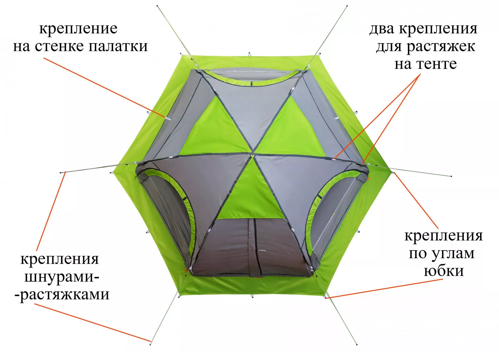 Палатка ЛОТОС 5 Универсал Спорт (вид сверху)