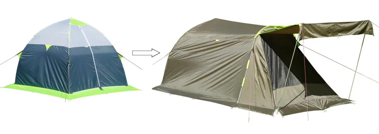 Палатка с тамбуром Лотос 3 Эко