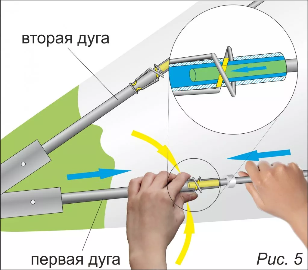 Телескопические дуги каркаса палатки ЛОТОС Куб