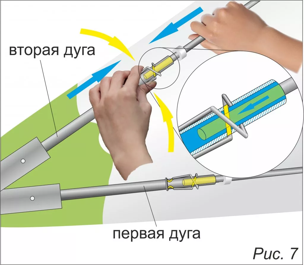 Телескопические дуги каркаса палатки ЛОТОС Куб