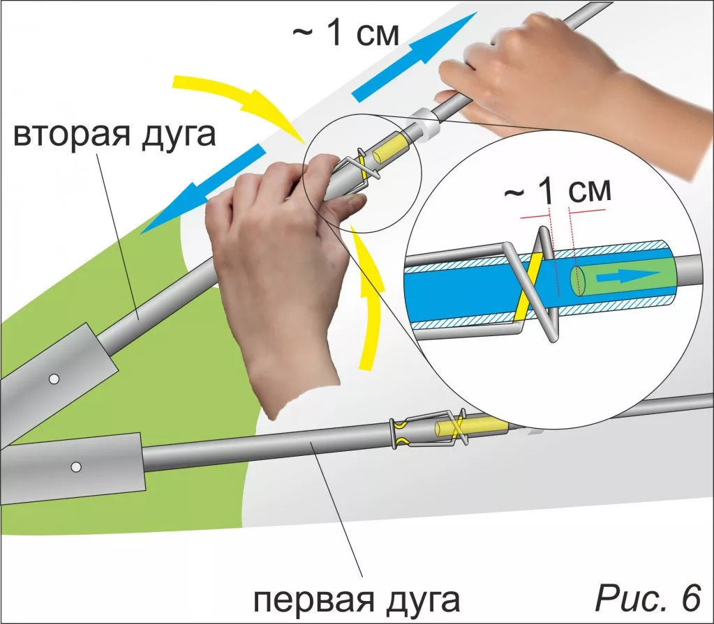 Телескопические дуги каркаса палатки ЛОТОС Куб