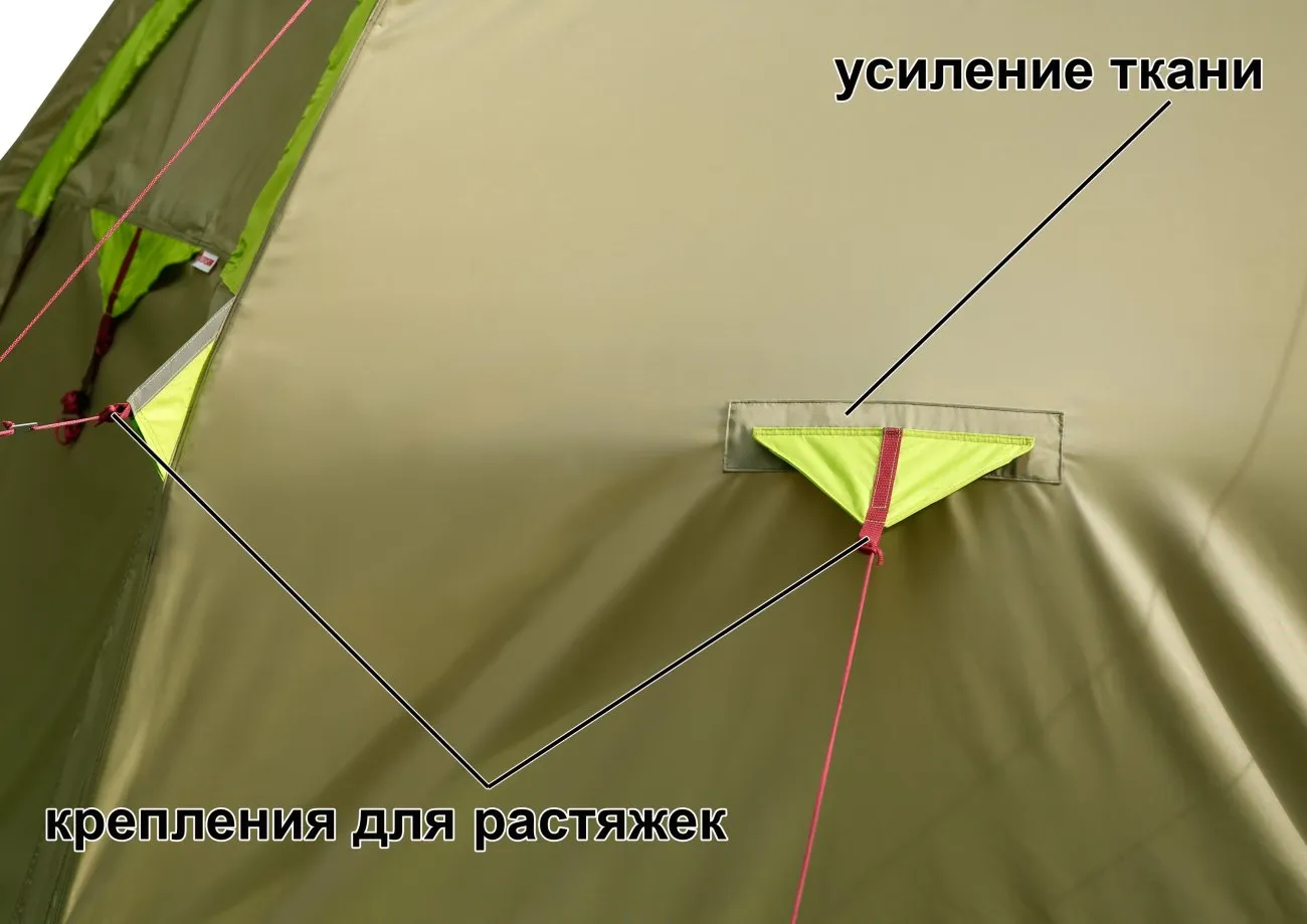 Универсальная палатка Лотос 5У - Крепления для растяжек Универсальная палатка Лотос 5У - Крепления для растяжек